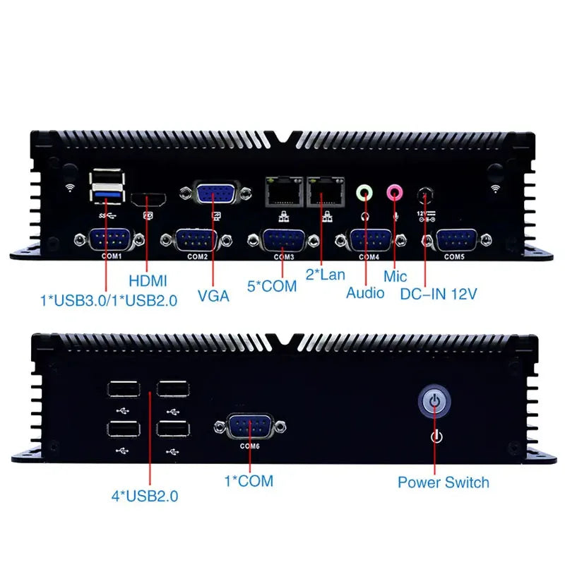 Partaker I13 J1900 Fanless Industrial PC Rugged Computer