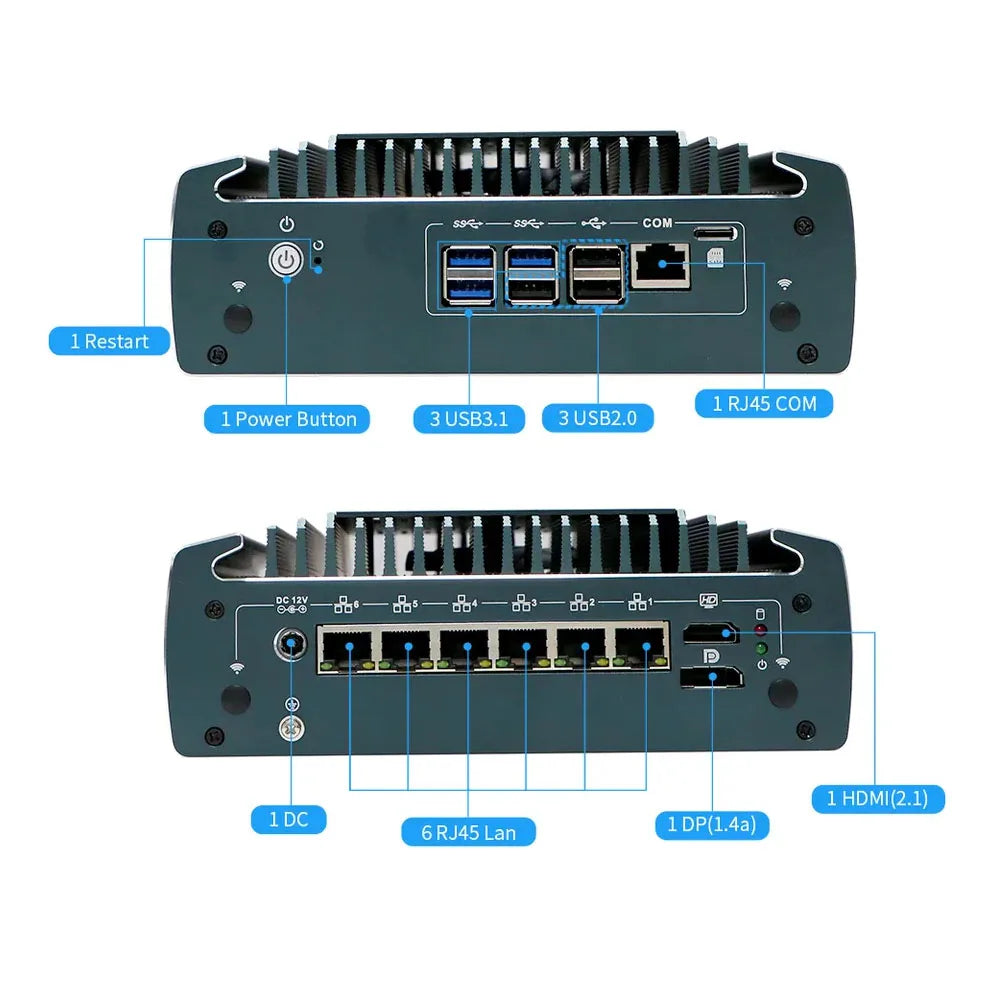 Partaker I3 Fanless Mini PC Windows 10 Core i5 8250U  i7 8550U