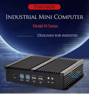 Industrial PC 2 Lan I3 4005U I5 4200U I7 4510U Partaker I4