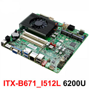 Mini Itx mainboard X86 ITX-B671_I512L I5 6200U Support 2 RAM