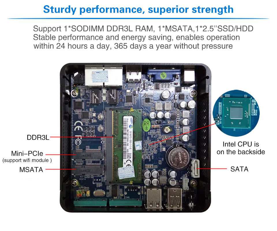 N8 2 Lan Mini PC Intel j1900 Quad Core Computer Support win 10