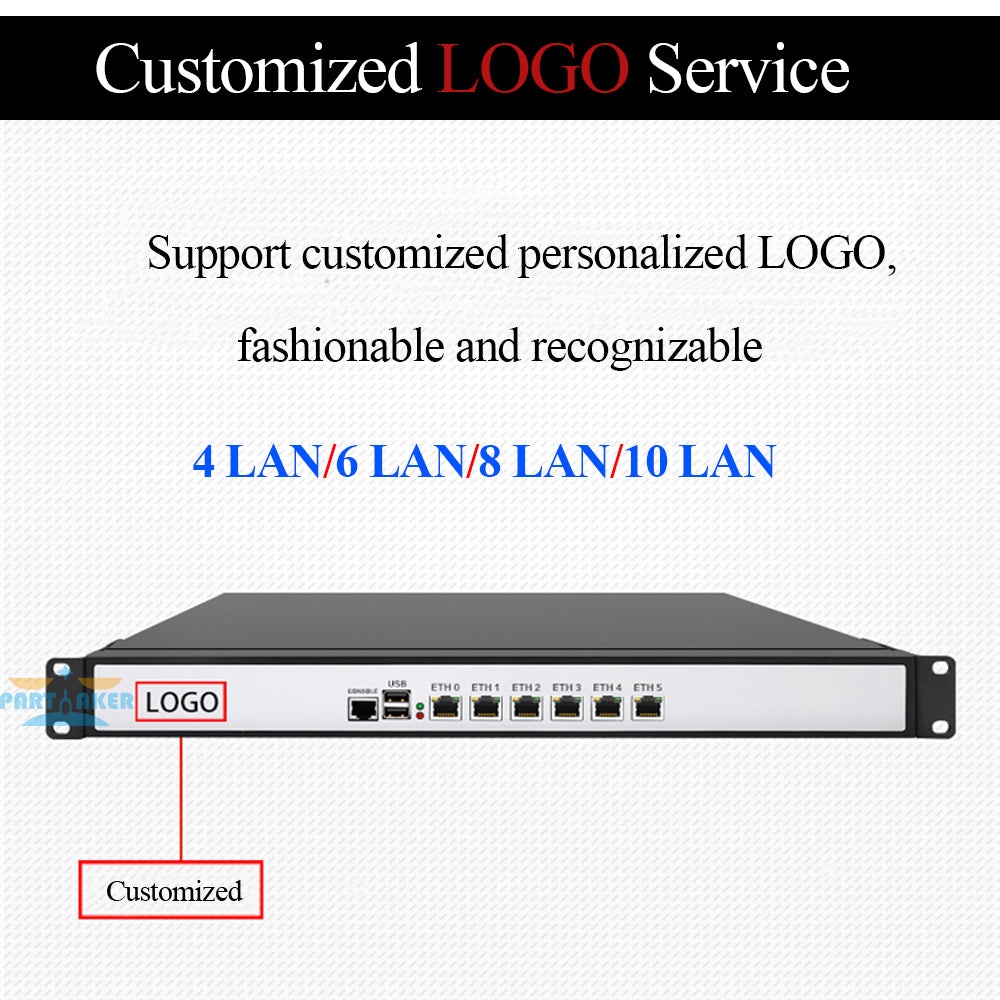 Partaker F10 Firewall Appliance Pfsense LGA1151 6 Lan 2 SFP
