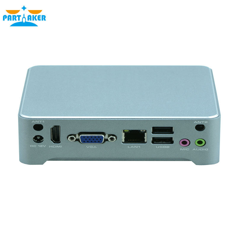 Nano Industrial Fanless Mini PC BayTrail J1800 J1900